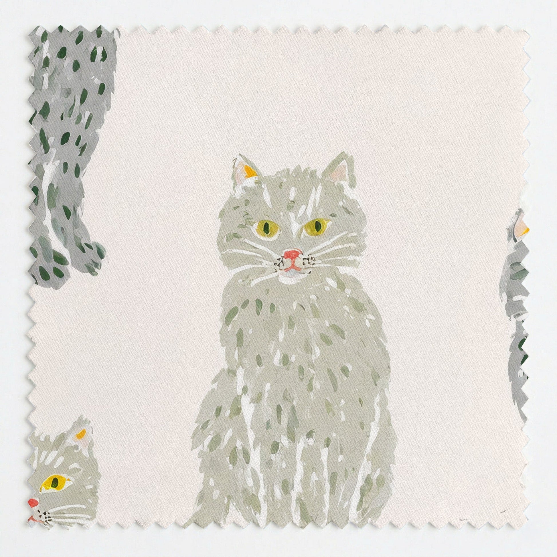 Russian Blue Pattern - Fabric - Linen Rowe
