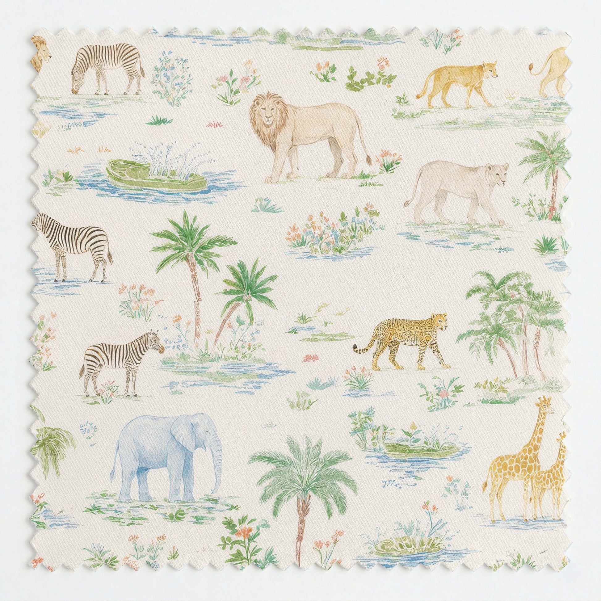 Safari Scene - Fabric - Linen Rowe