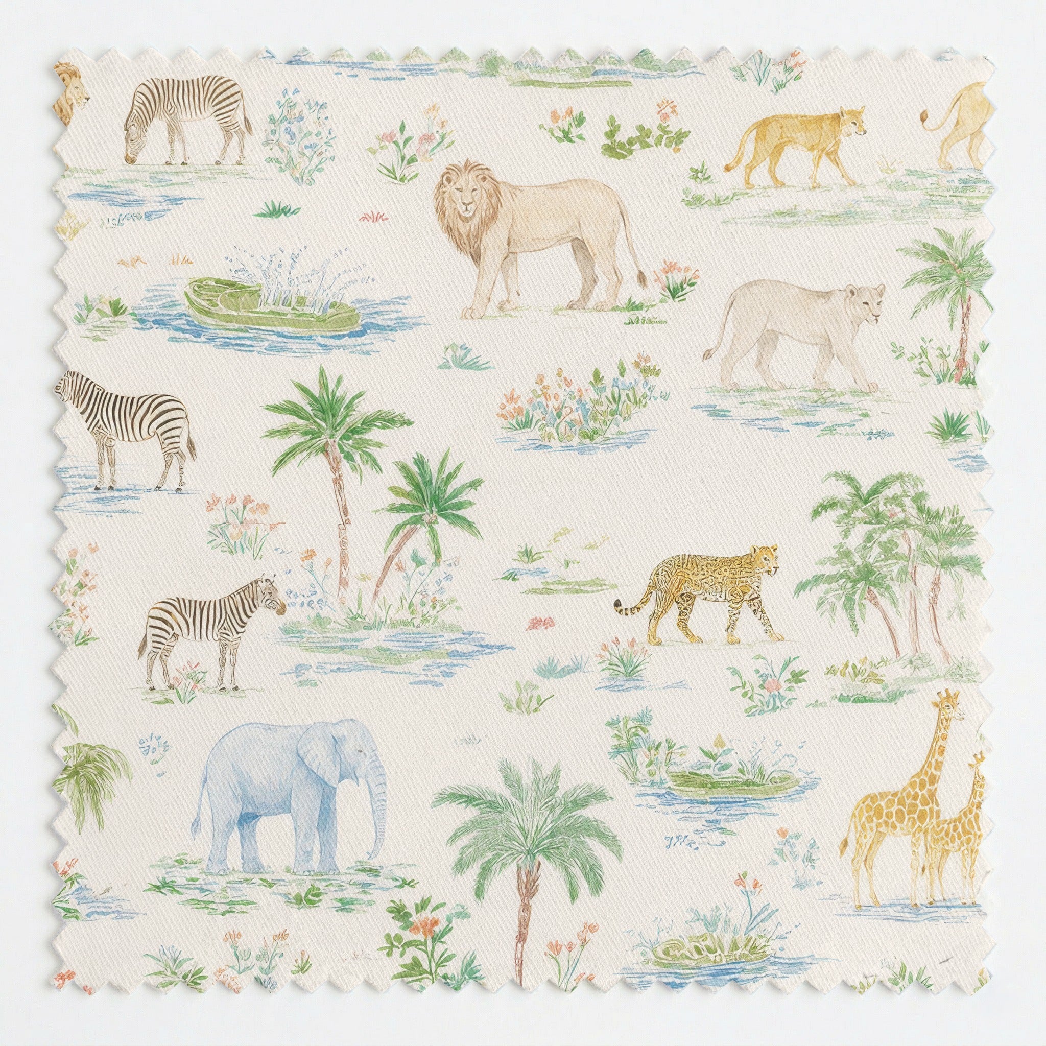 Safari Scene - Fabric - Linen Rowe