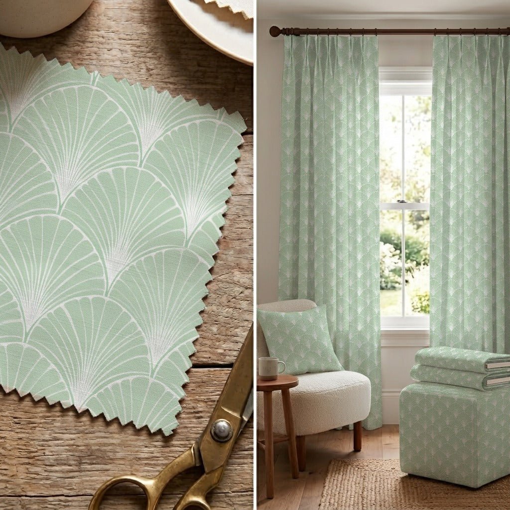 Sage Fan - Fabric - Linen Rowe