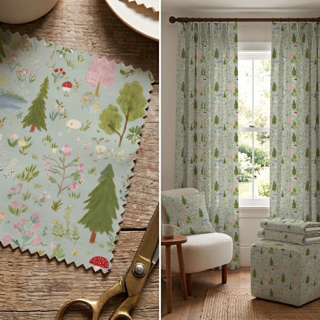 Sage Wild Meadow - Fabric - Linen Rowe