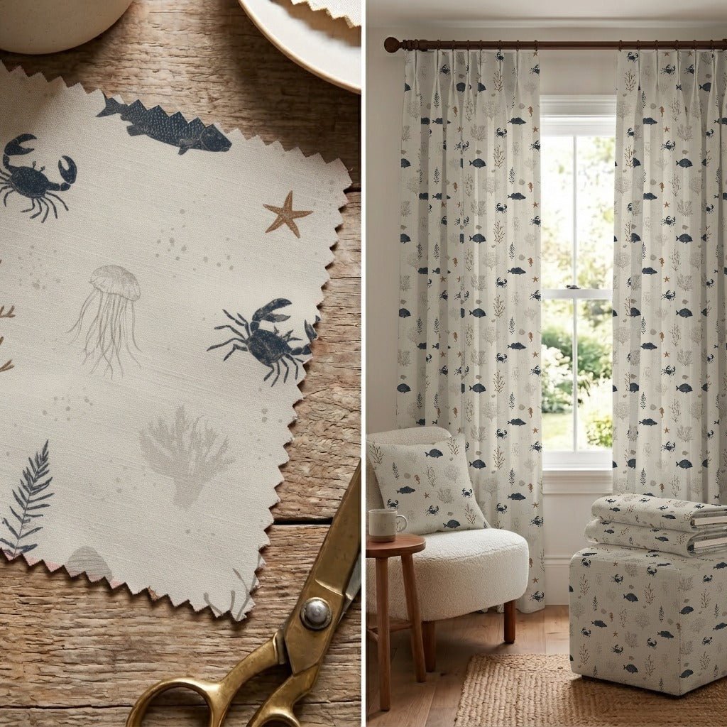 Sea Creatures - Fabric - Linen Rowe