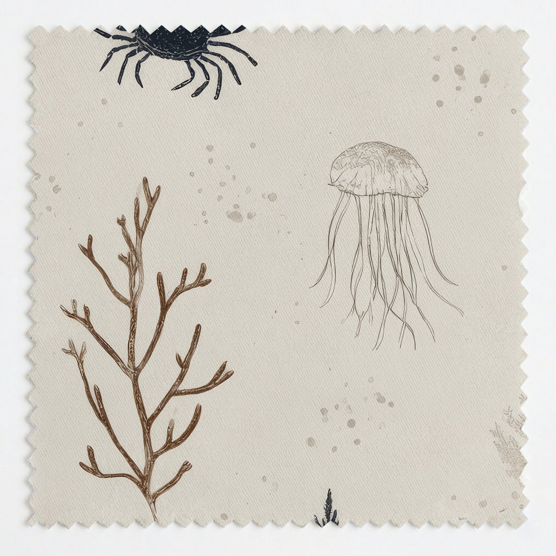 Sea Creatures - Fabric - Linen Rowe