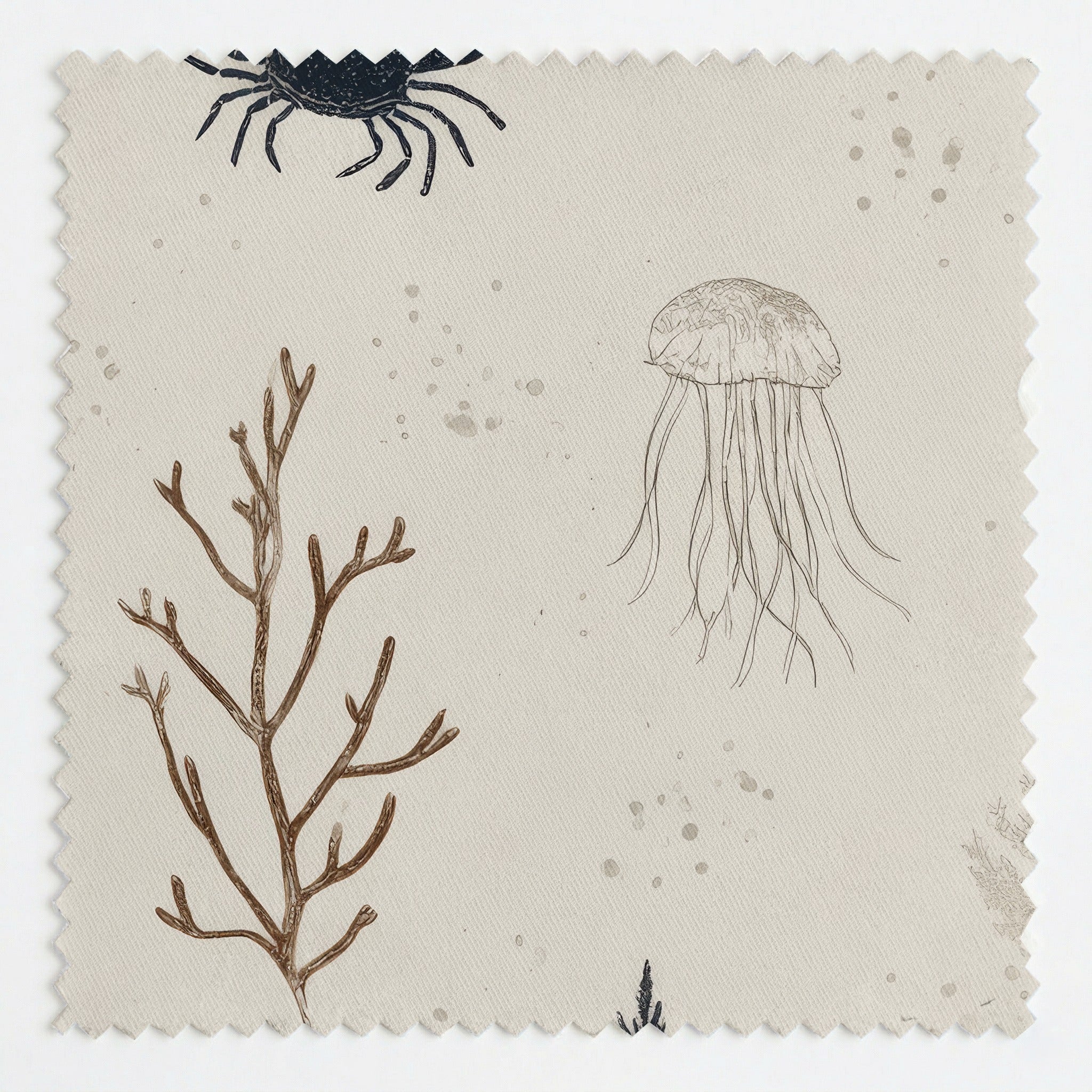 Sea Creatures - Fabric - Linen Rowe
