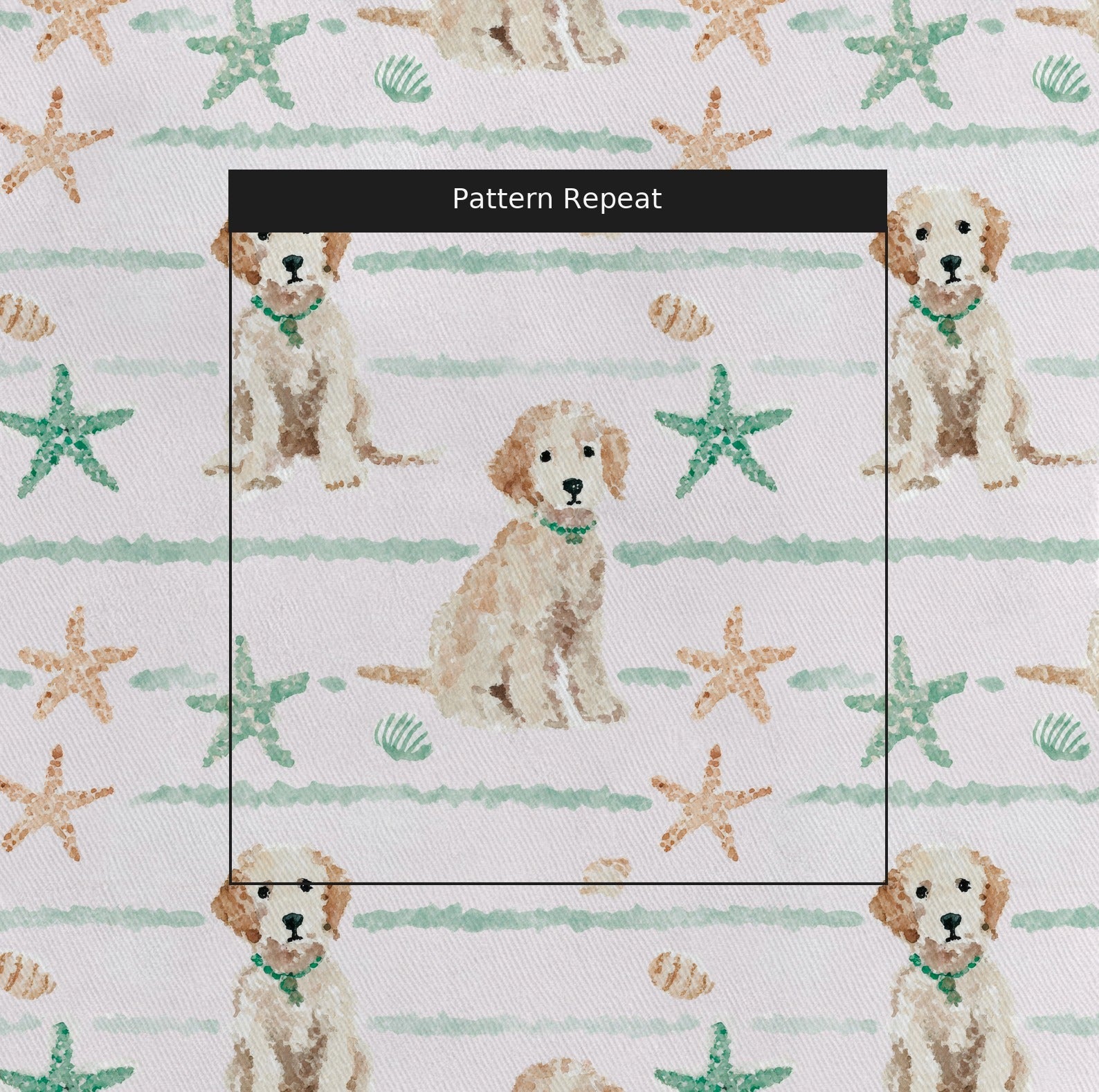Sea Puppy Retriever - Fabric - Linen Rowe