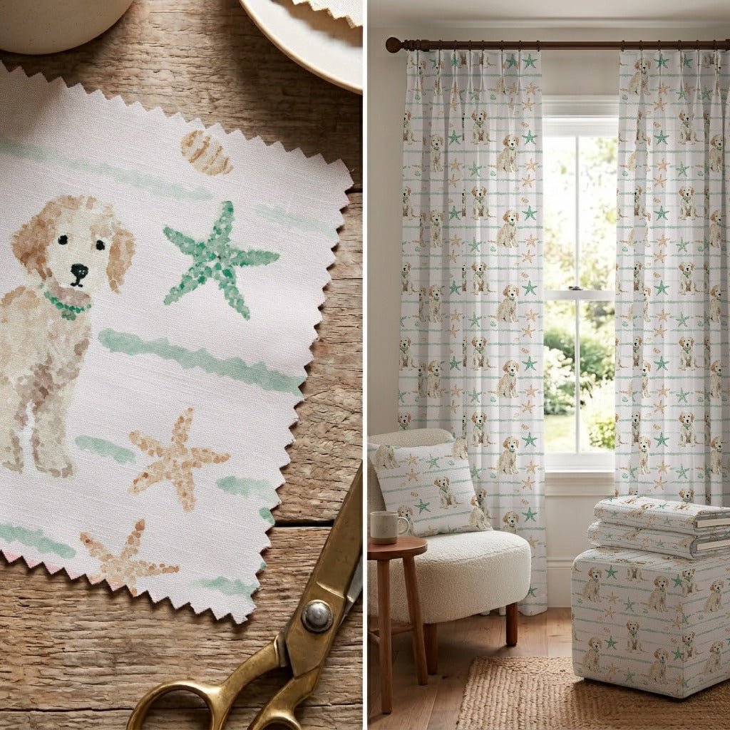 Sea Puppy Retriever - Fabric - Linen Rowe