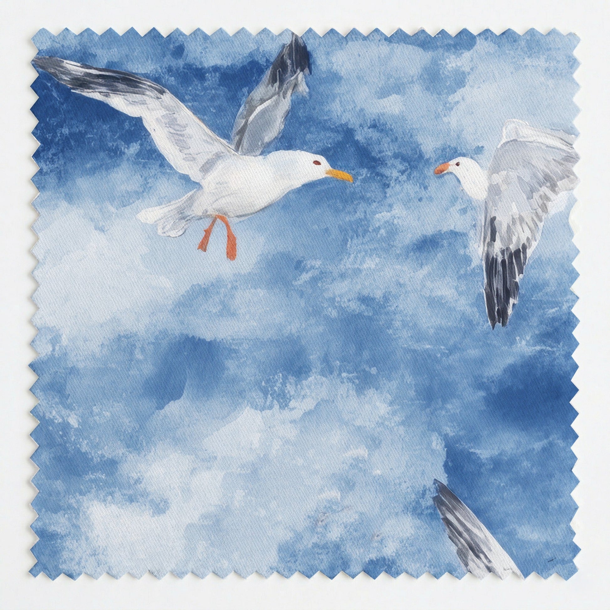 Seagulls on the Shore - Fabric - Linen Rowe
