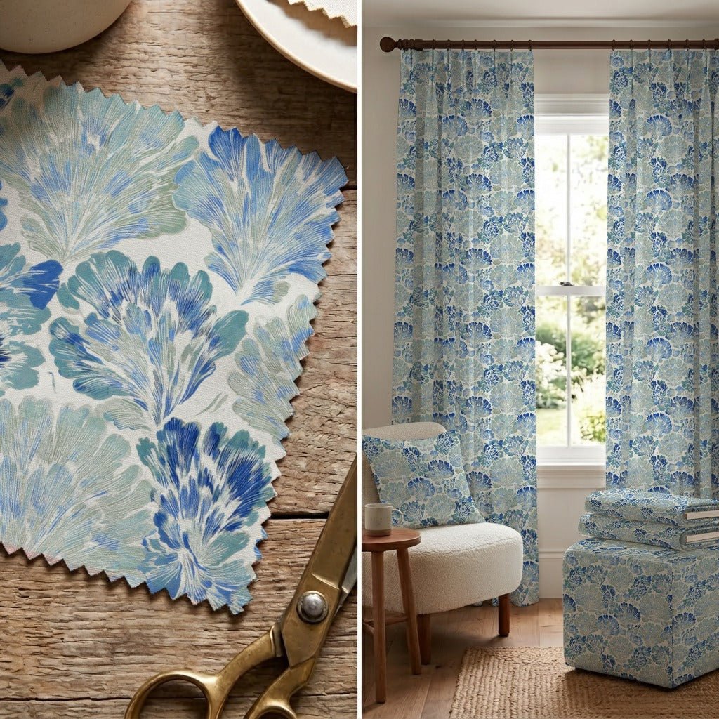 Seashell Floral - Fabric - Linen Rowe