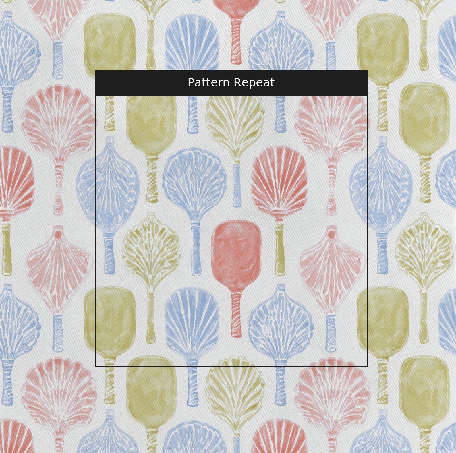 Seashell Rackets - Fabric - Linen Rowe