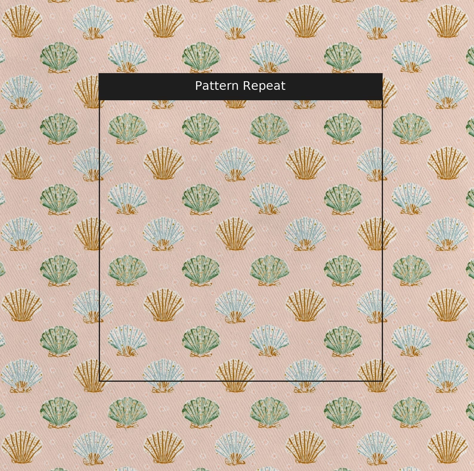Seashells By the Shore - Fabric - Linen Rowe