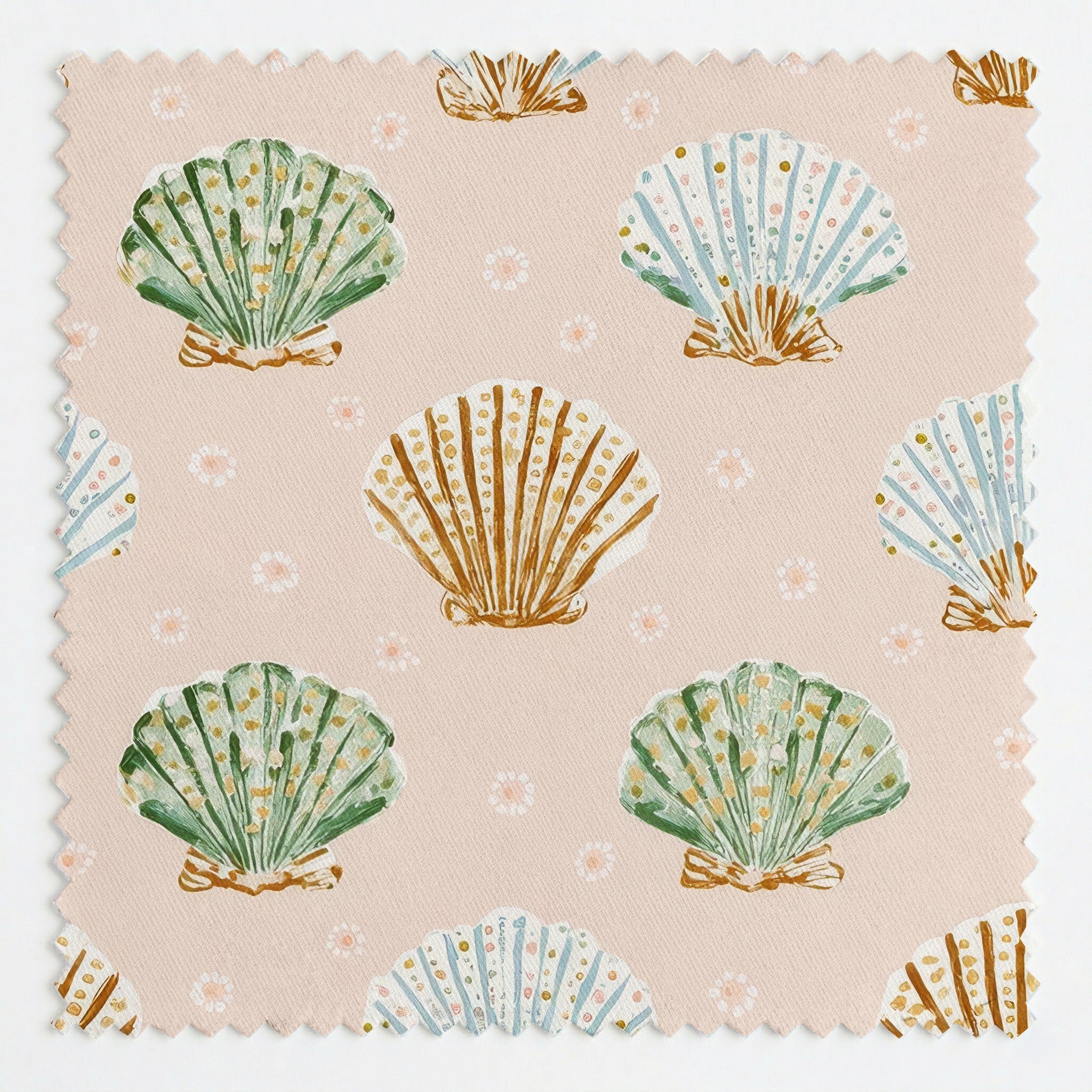 Seashells By the Shore - Fabric - Linen Rowe