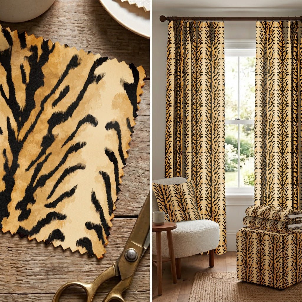 Senna Tiger - Fabric - Linen Rowe