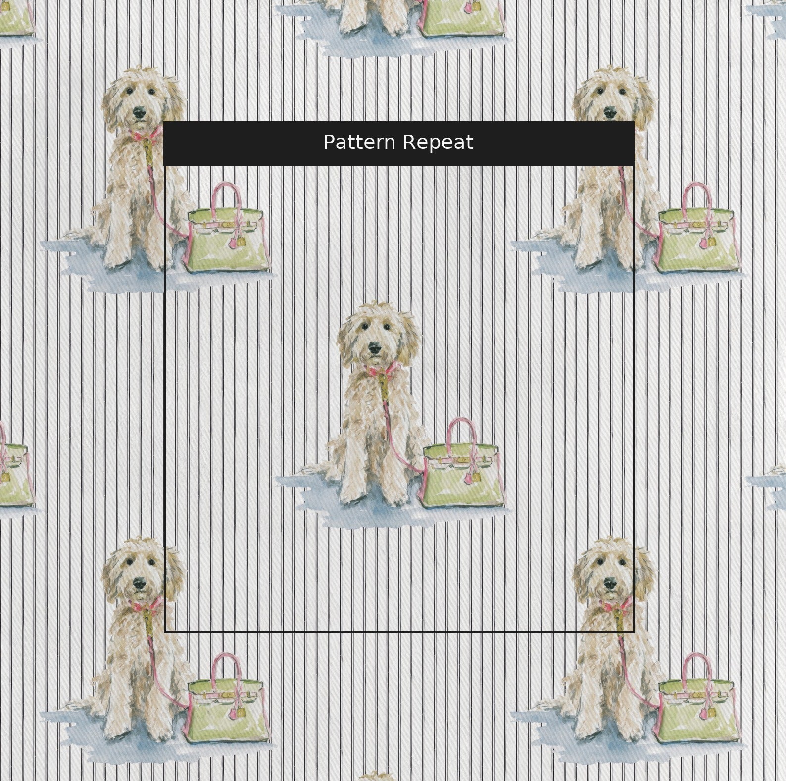 Shopping Doodle - Fabric - Linen Rowe
