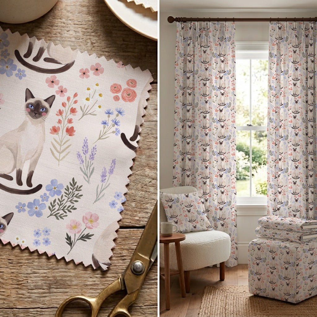 Siamese Botanical - Fabric - Linen Rowe