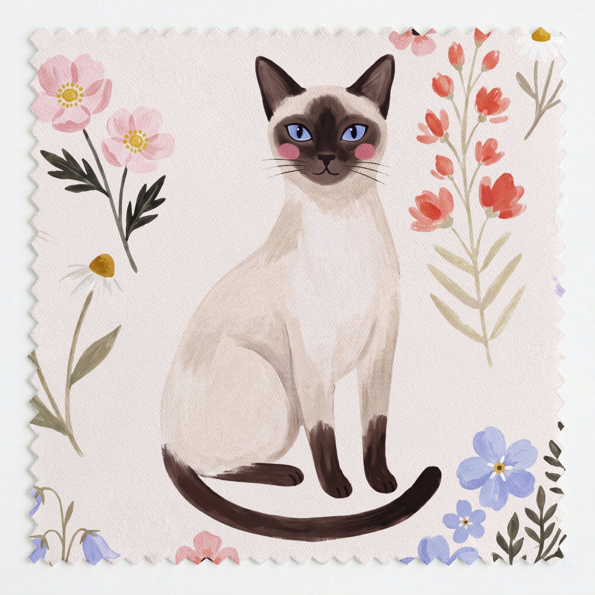 Siamese Botanical - Fabric - Linen Rowe