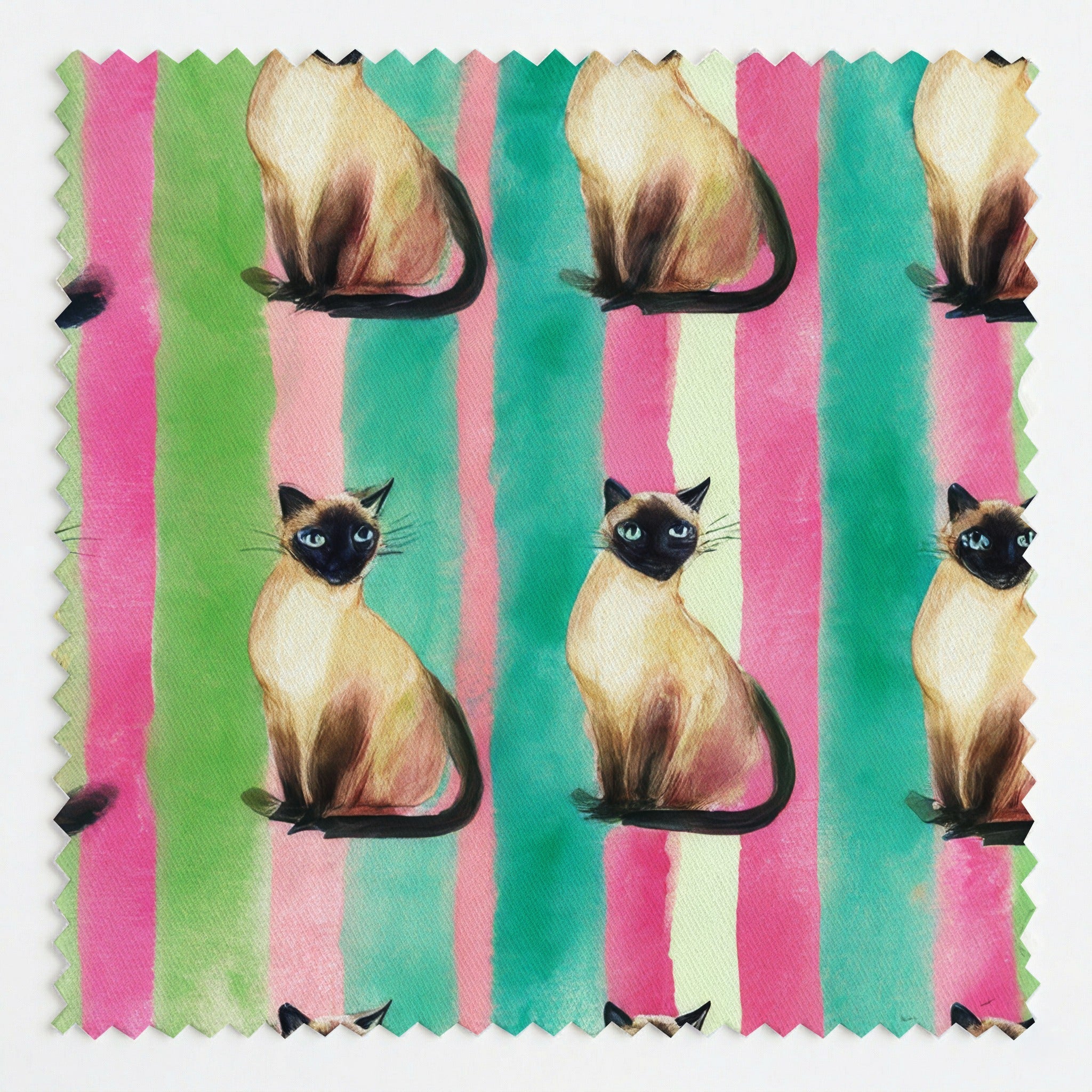Siamese Cabana Stripe - Fabric - Linen Rowe