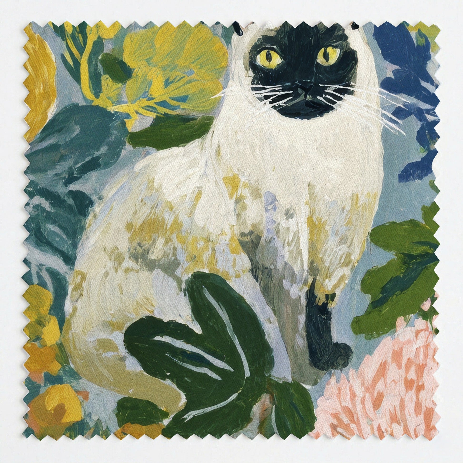 Siamese Flora - Fabric - Linen Rowe