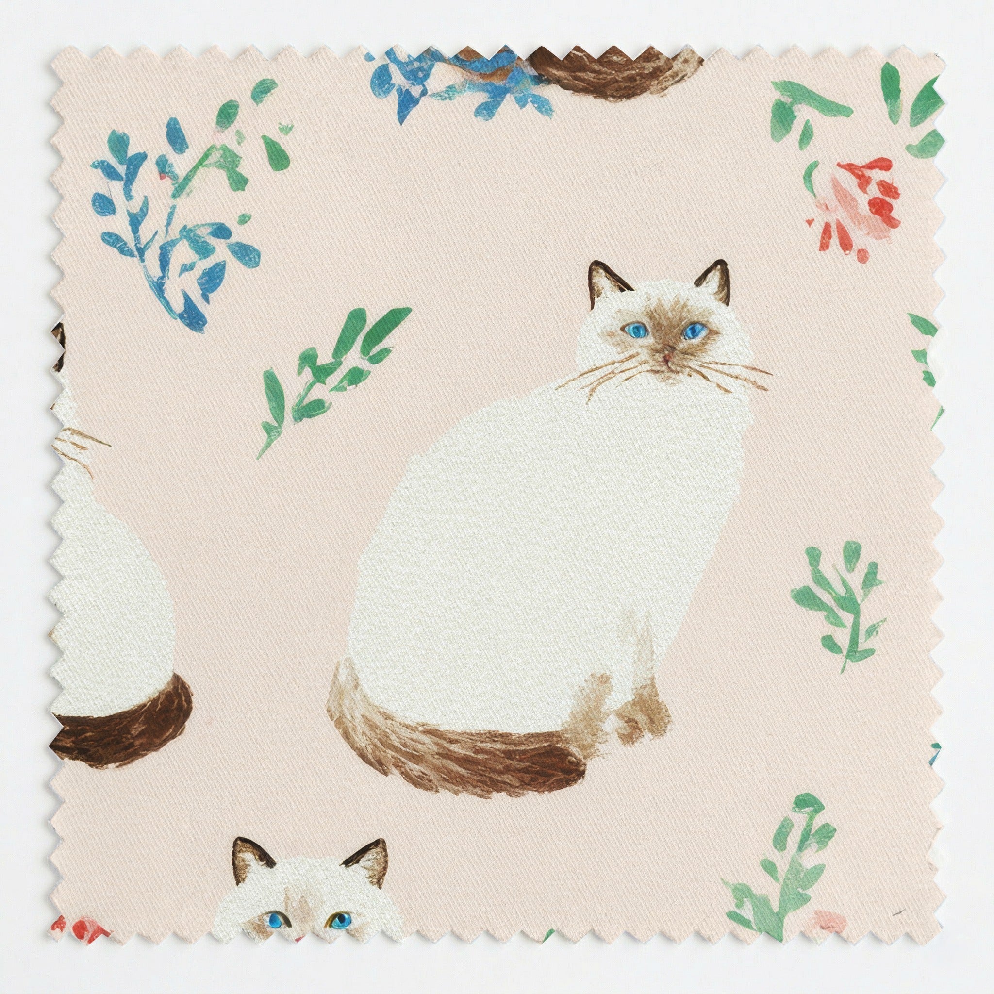 Siamese Floral - Fabric - Linen Rowe