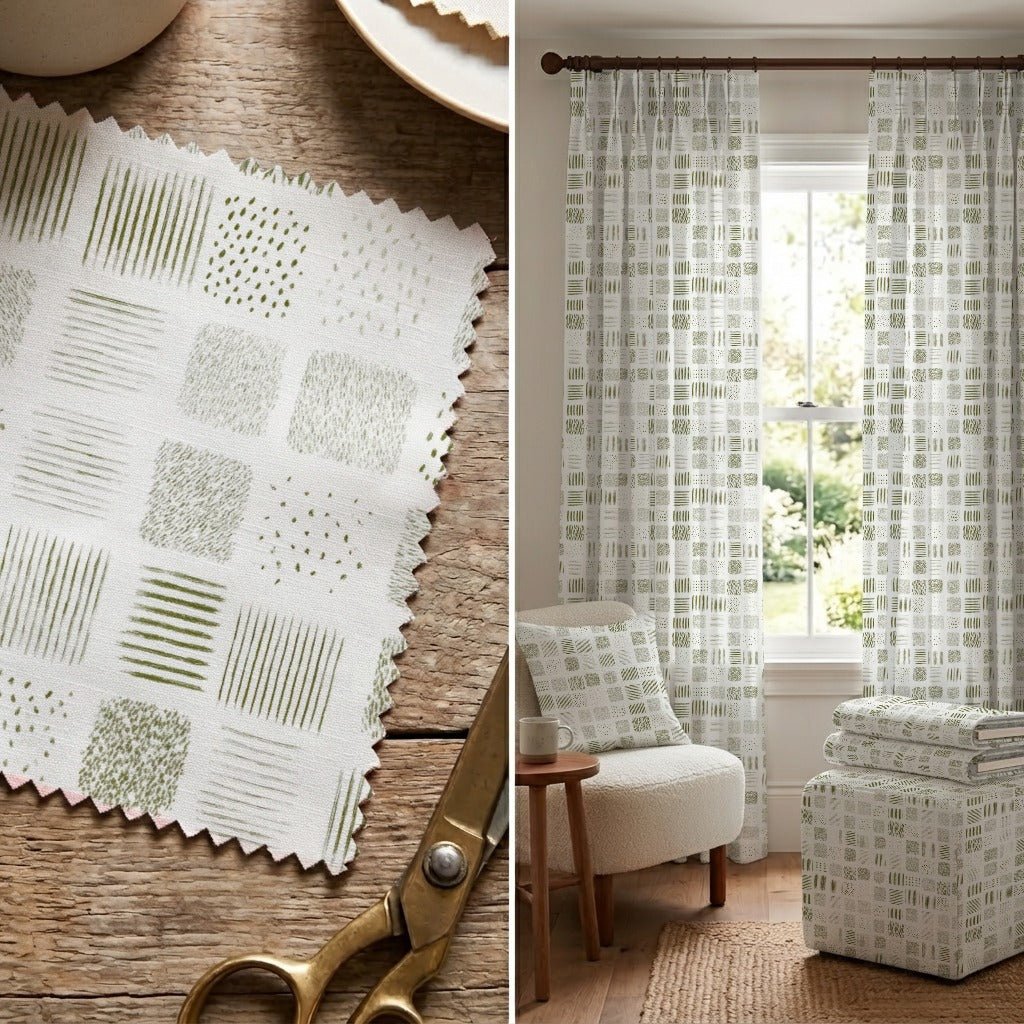 Siena Check - Fabric - Linen Rowe