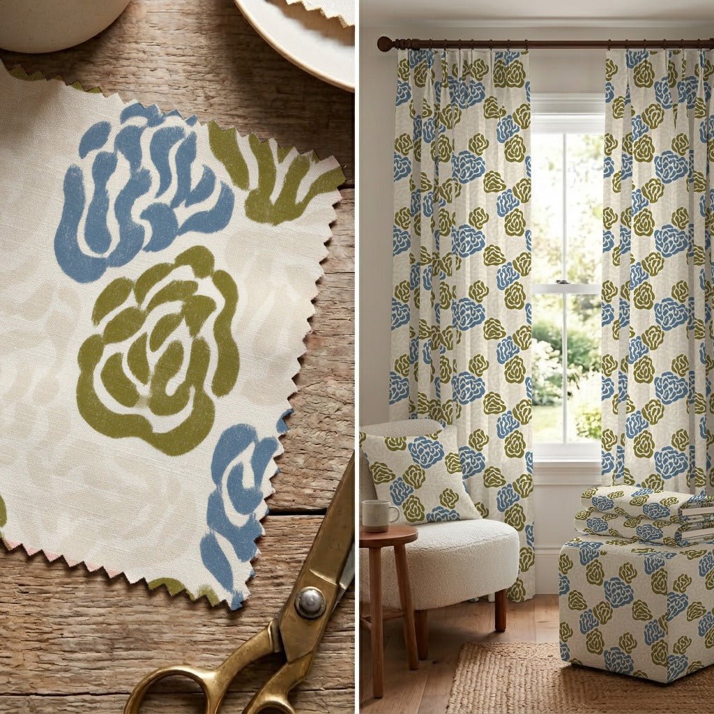 Simone Blossoms - Fabric - Linen Rowe