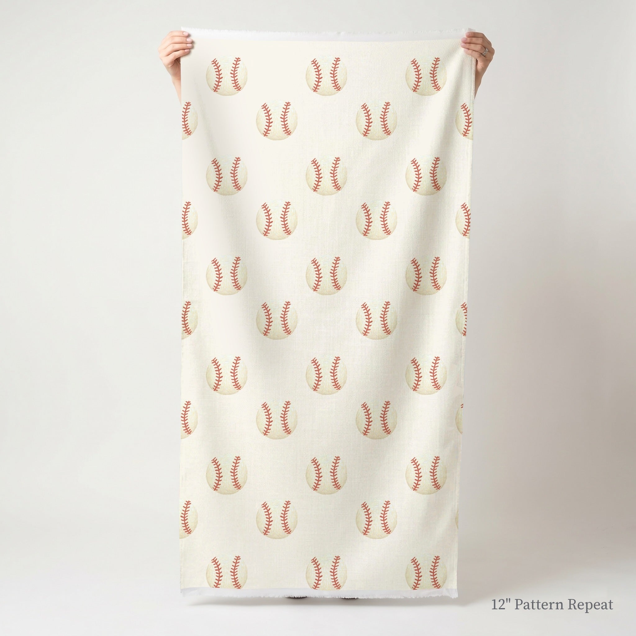 Simple Baseballs - Fabric - Linen Rowe