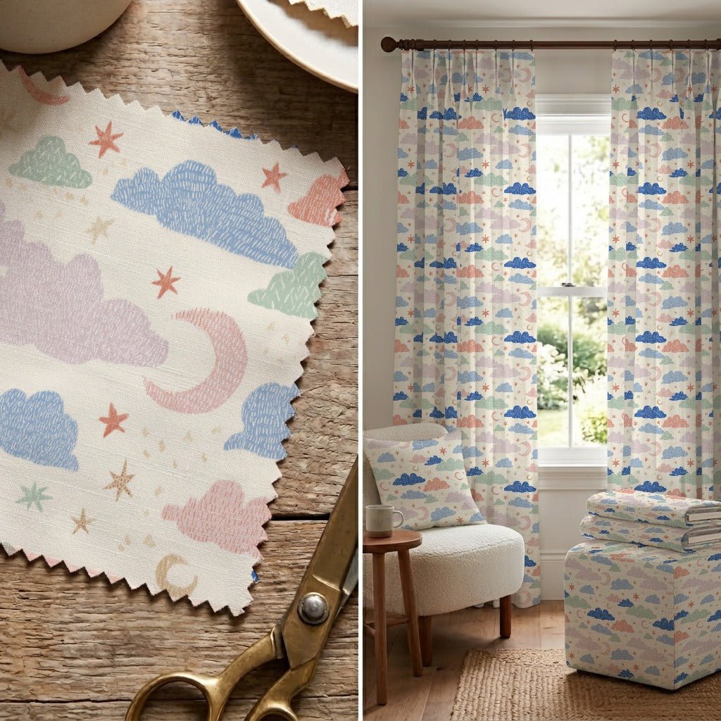 Sleepy Moon - Fabric - Linen Rowe
