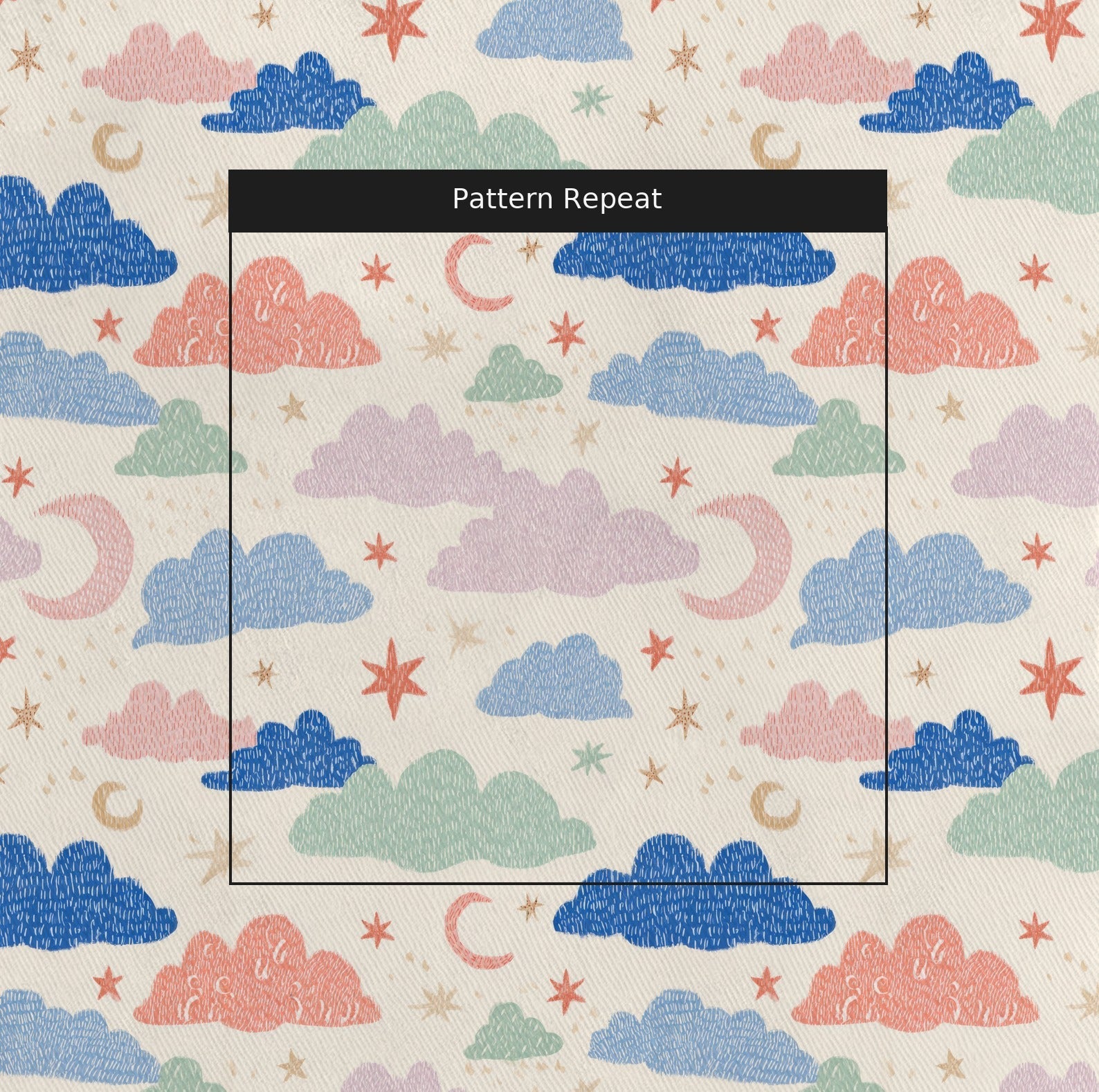Sleepy Moon - Fabric - Linen Rowe