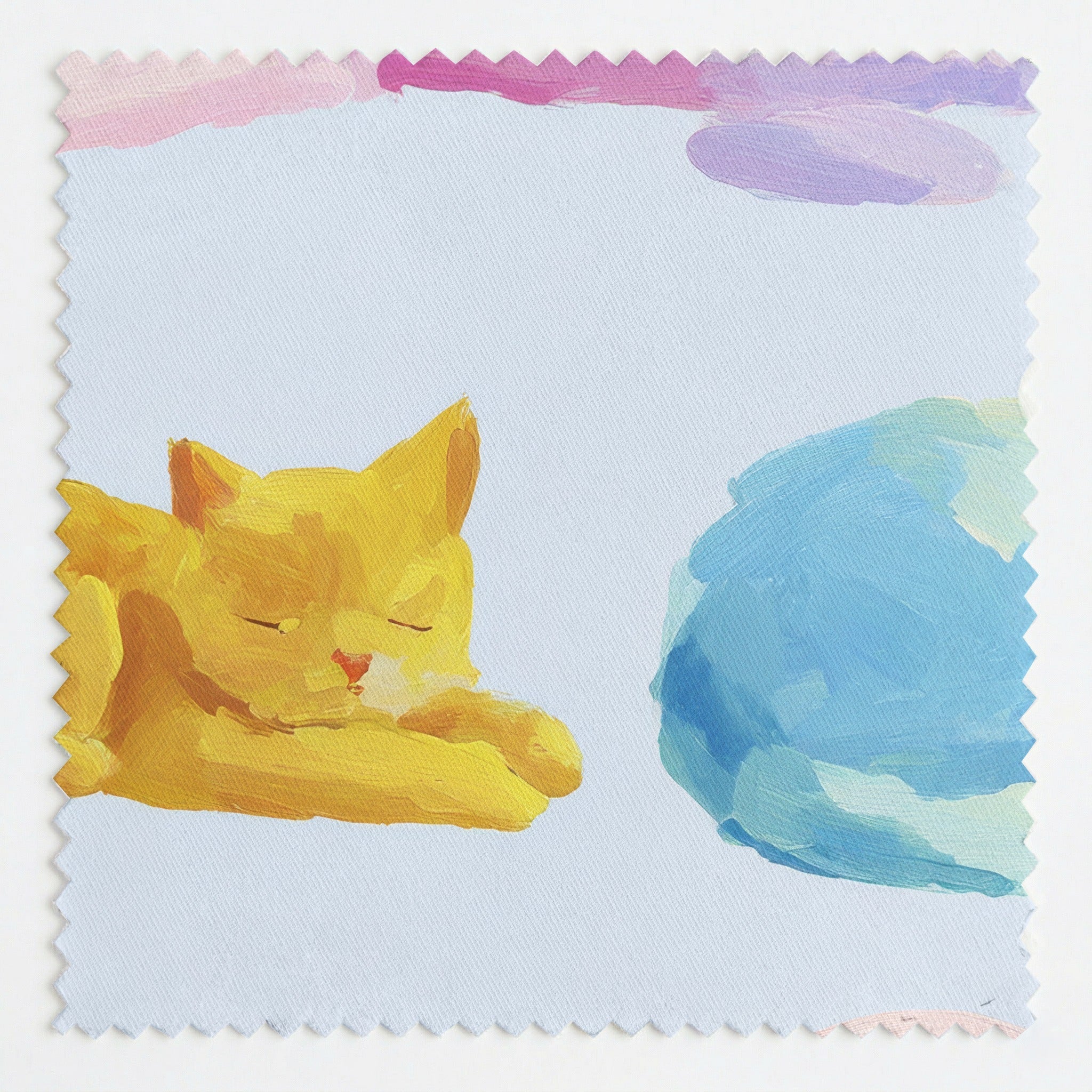 Sleepy Time Cats - Fabric - Linen Rowe