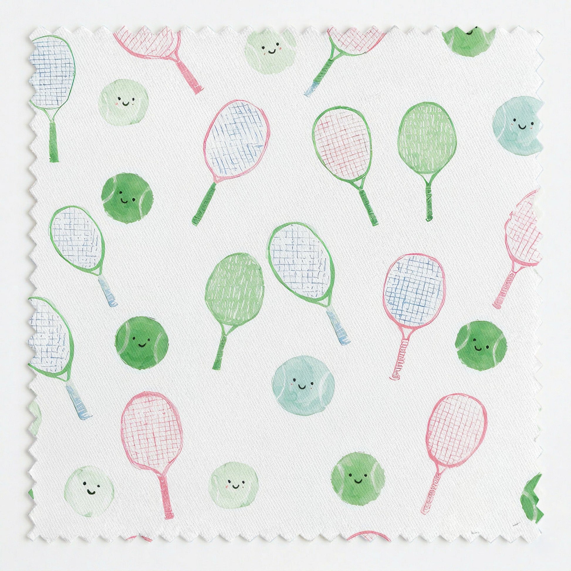 Smiley Tennis - Fabric - Linen Rowe