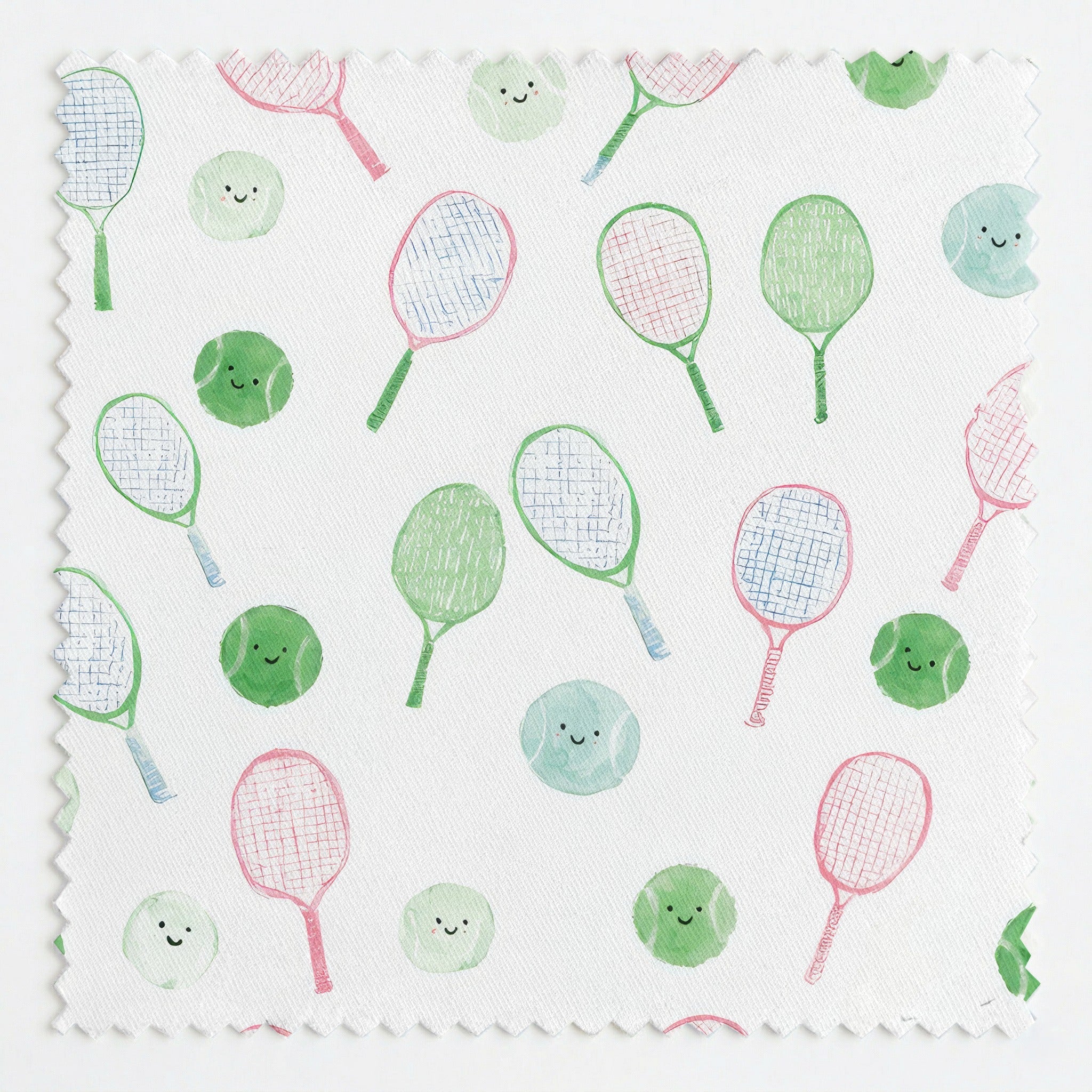 Smiley Tennis - Fabric - Linen Rowe