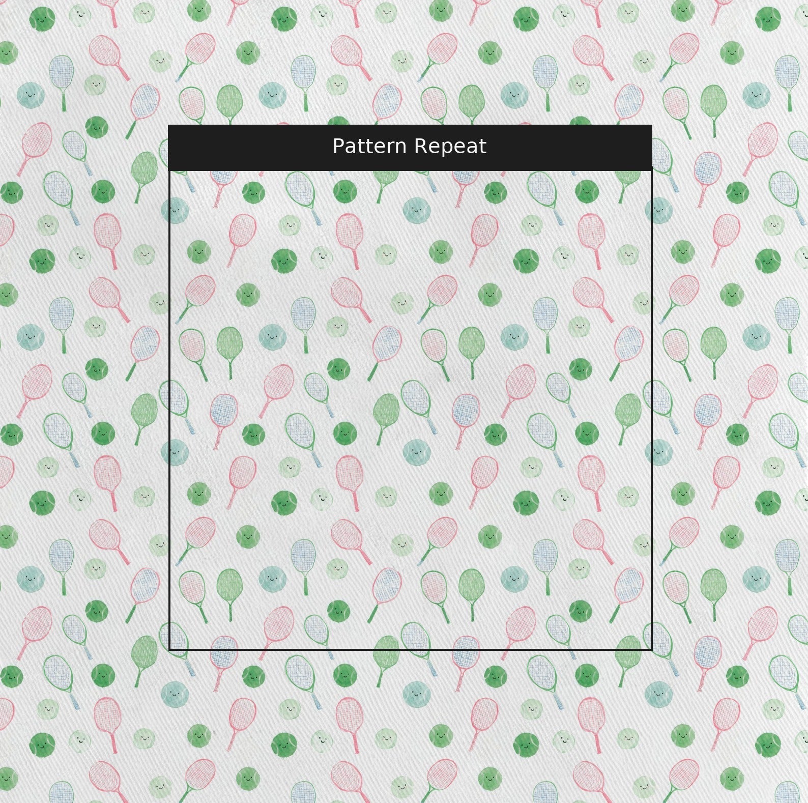 Smiley Tennis - Fabric - Linen Rowe