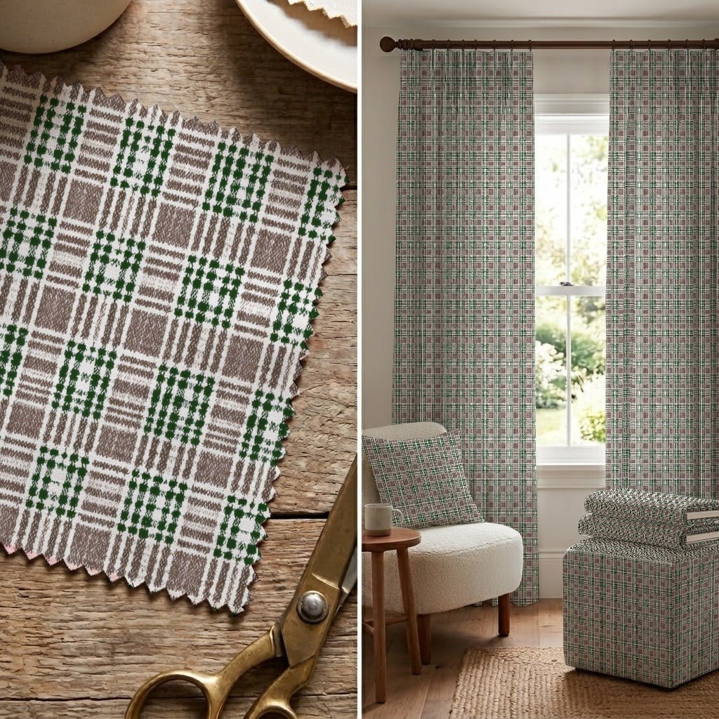 Solayne Plaid - Fabric - Linen Rowe