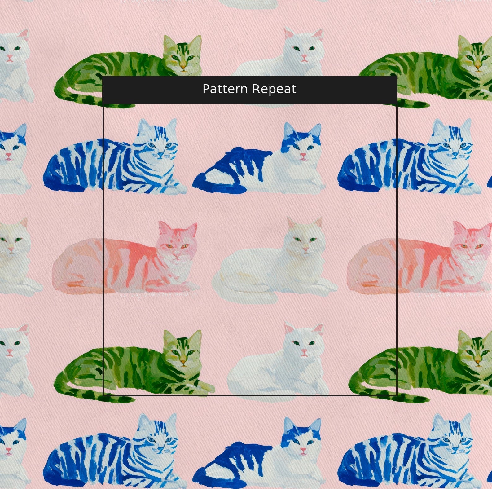 Sophisticated Felines - Fabric - Linen Rowe