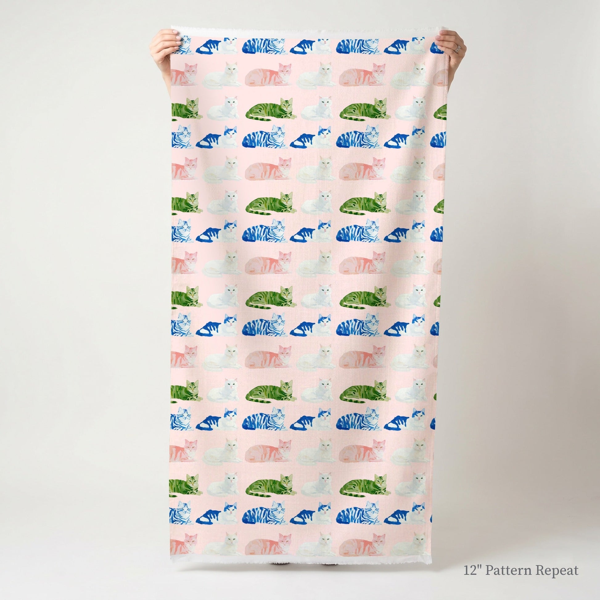 Sophisticated Felines - Fabric - Linen Rowe