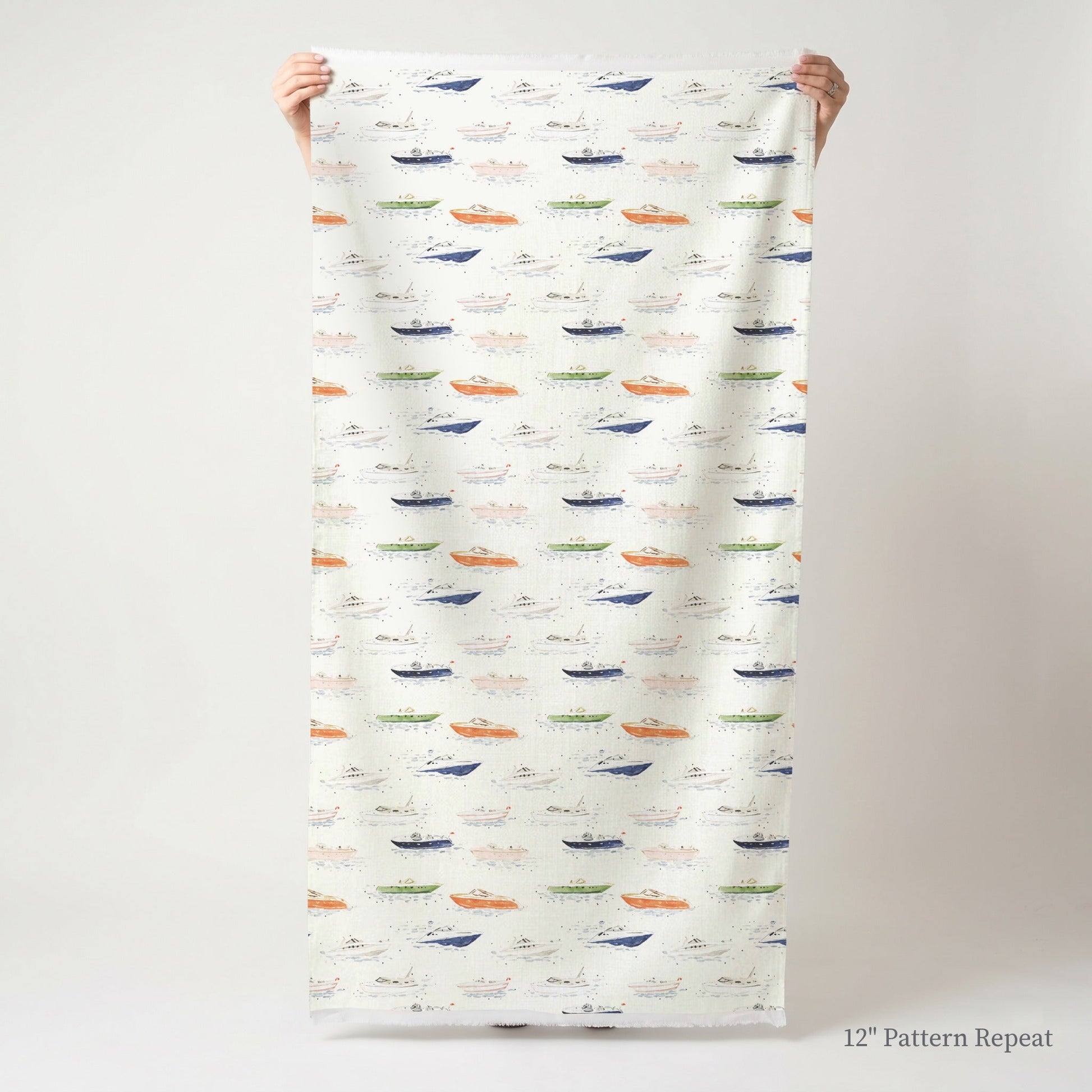 Speeding Boats - Fabric - Linen Rowe