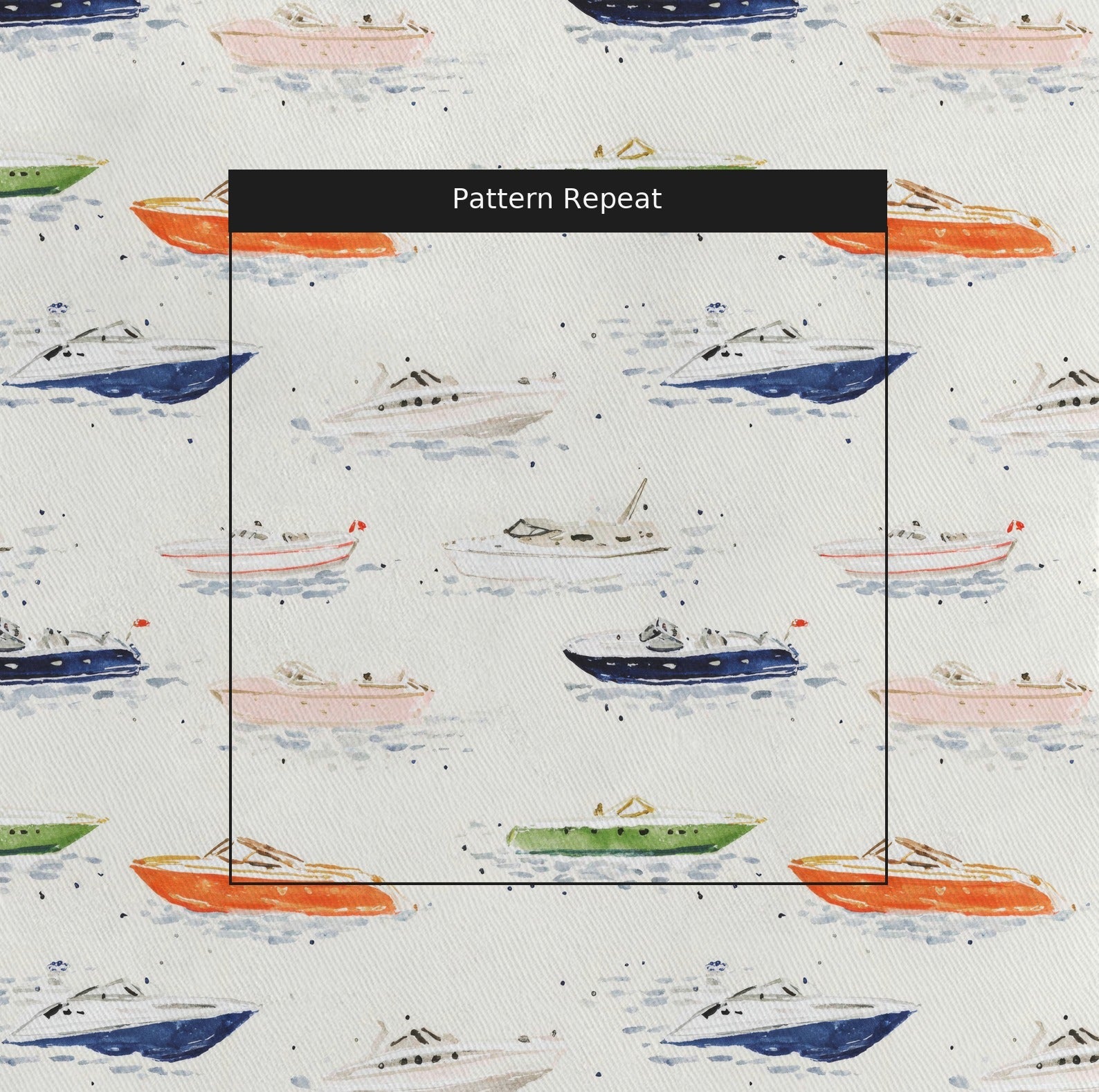 Speeding Boats - Fabric - Linen Rowe