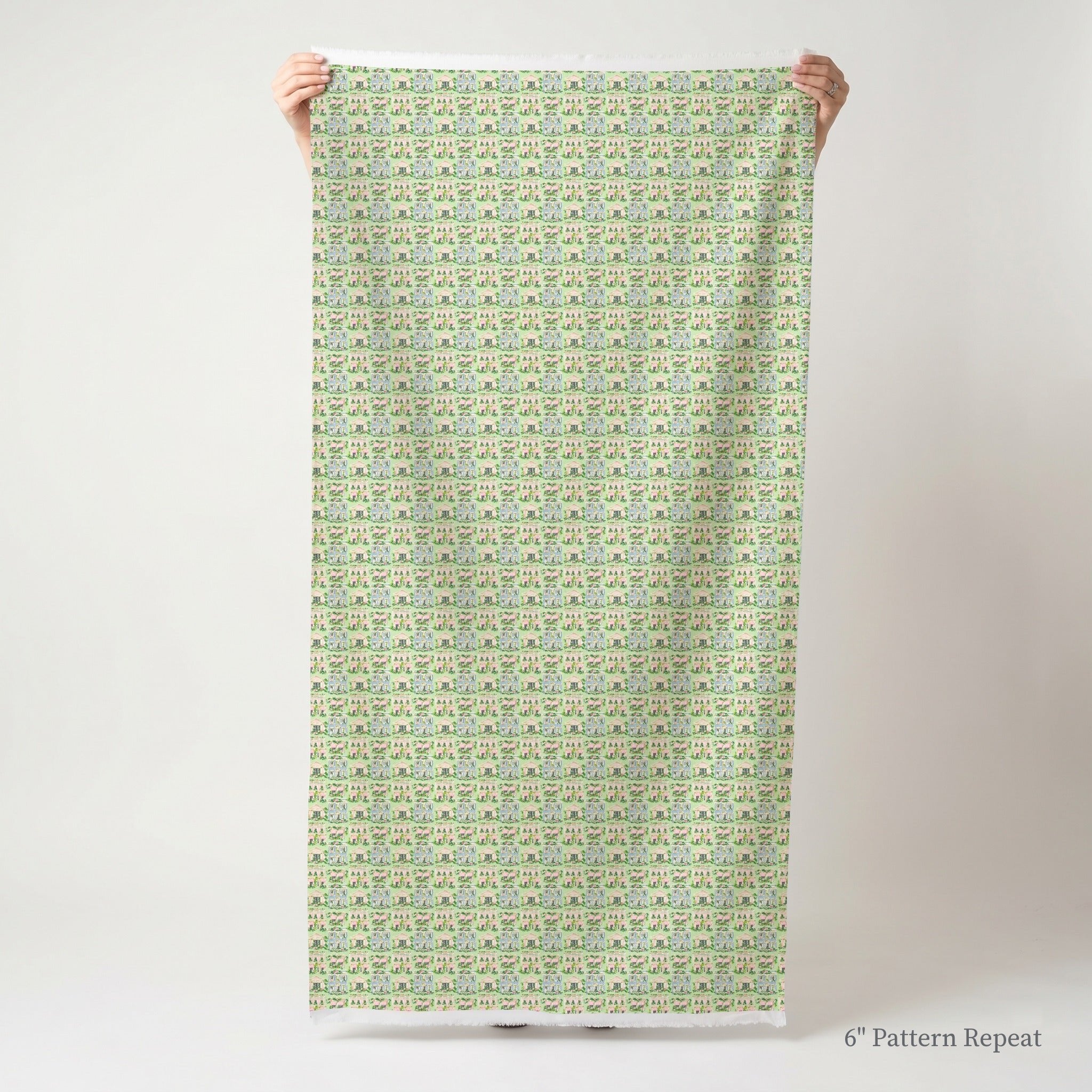 Spring Houses - Fabric - Linen Rowe