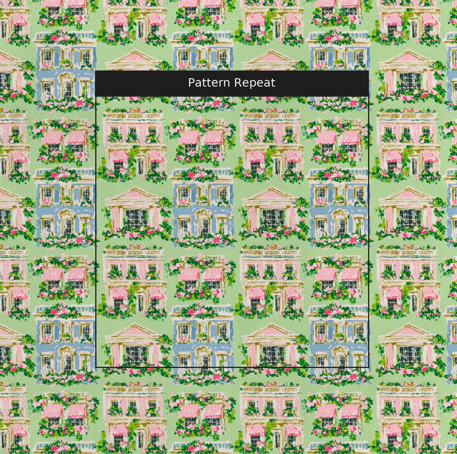 Spring Houses - Fabric - Linen Rowe