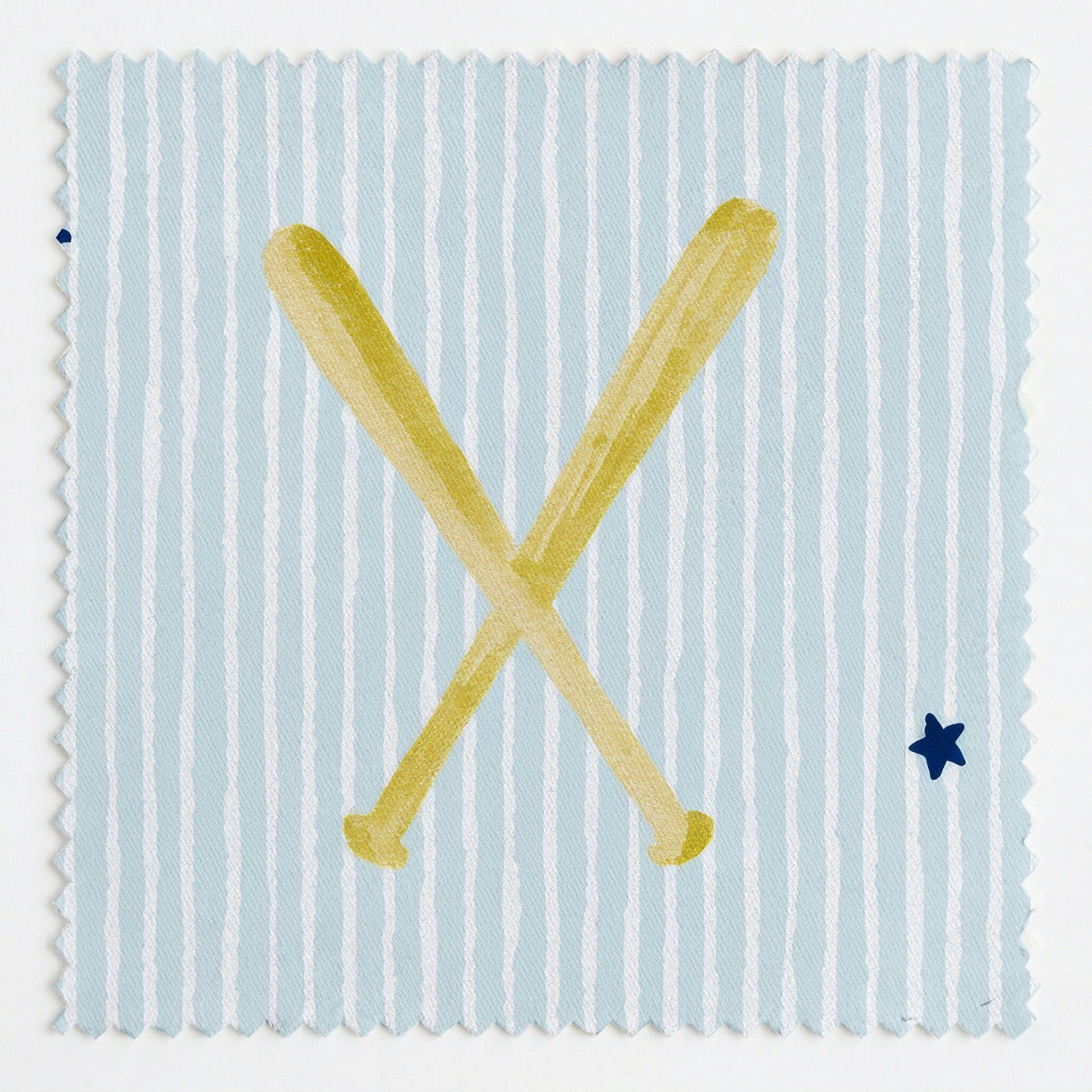 Stars, Stripes, And Baseballs - Fabric - Linen Rowe