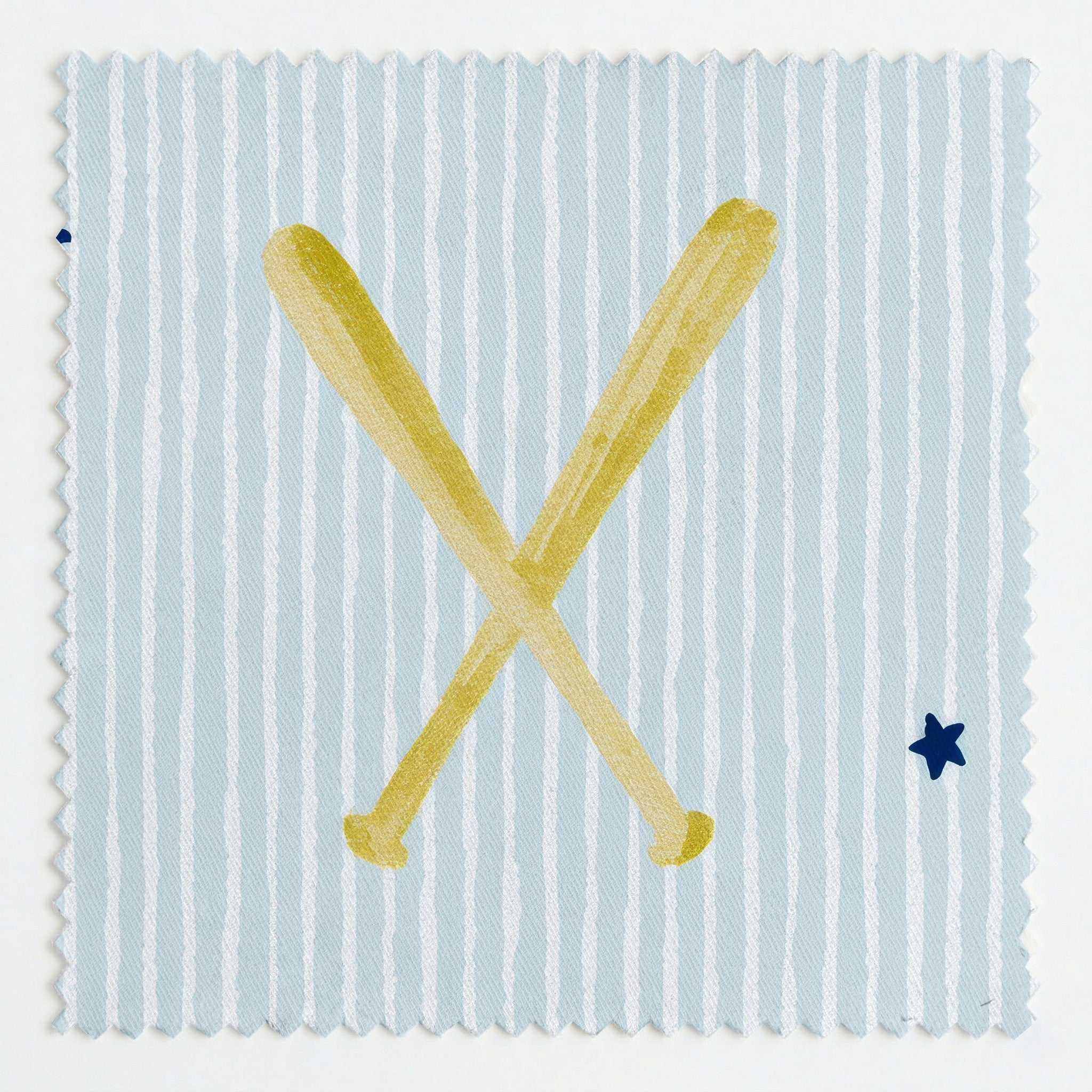 Stars, Stripes, And Baseballs - Fabric - Linen Rowe