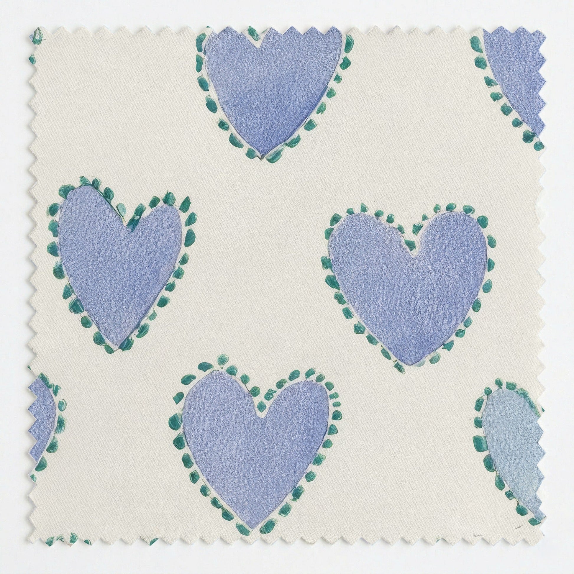 Stitch Hearts - Fabric - Linen Rowe