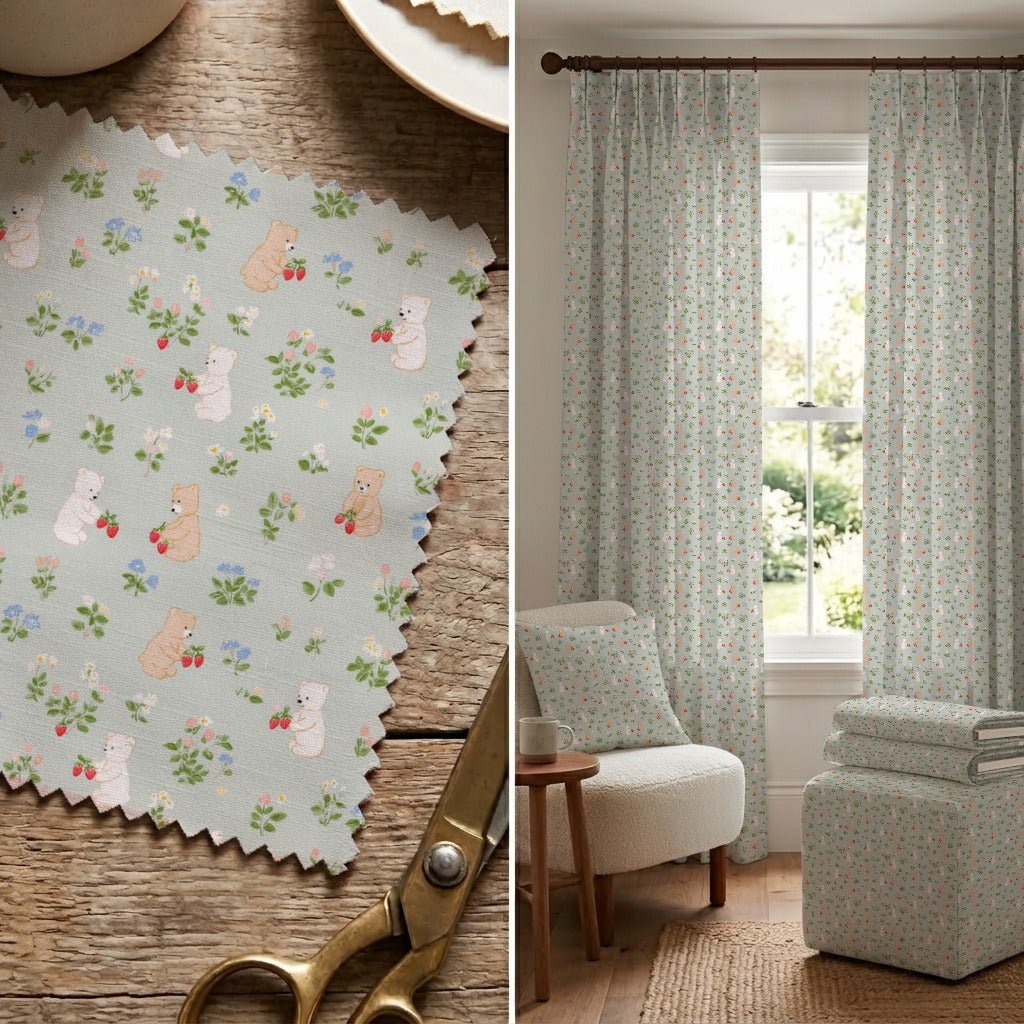 StrawBEARies - Fabric - Linen Rowe