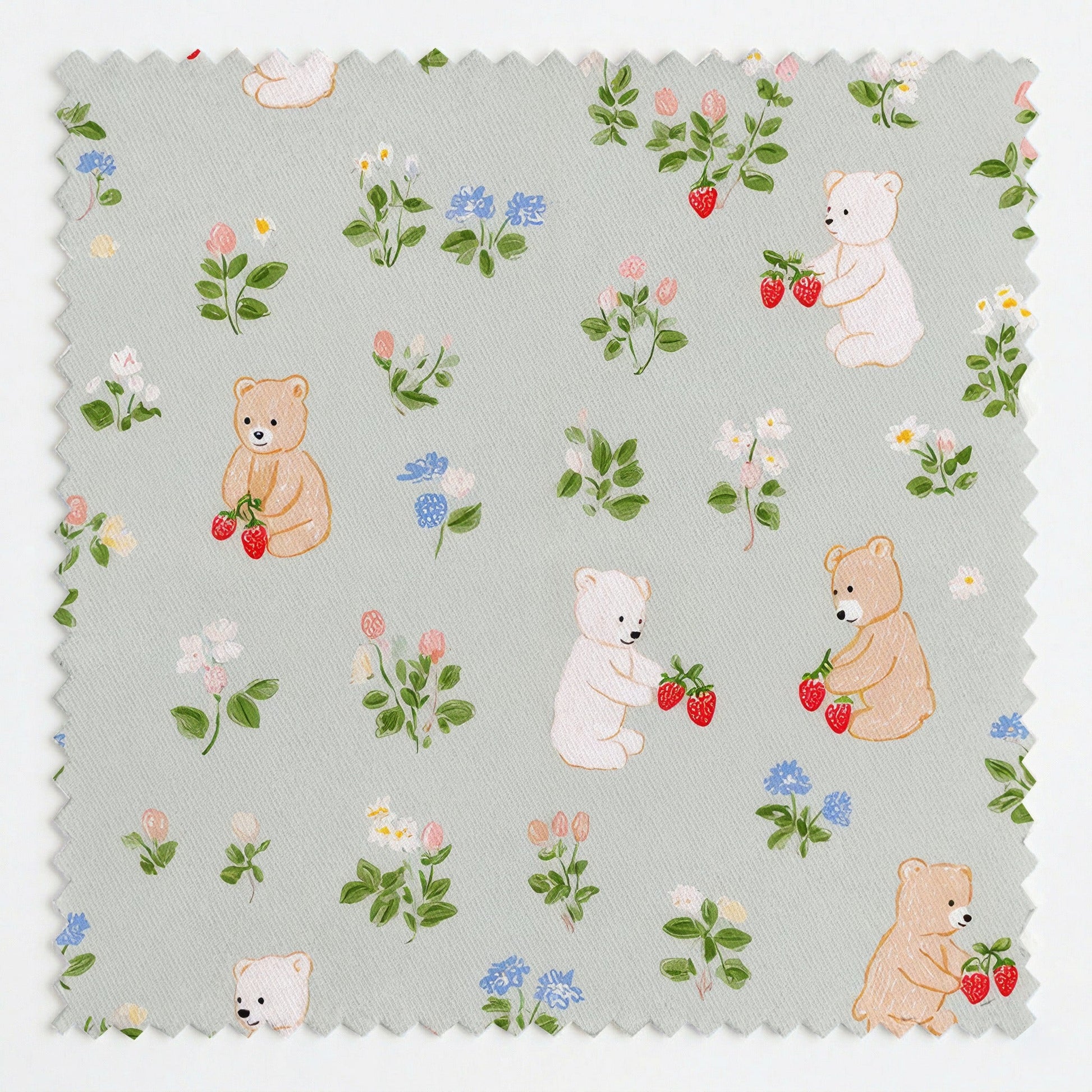 StrawBEARies - Fabric - Linen Rowe