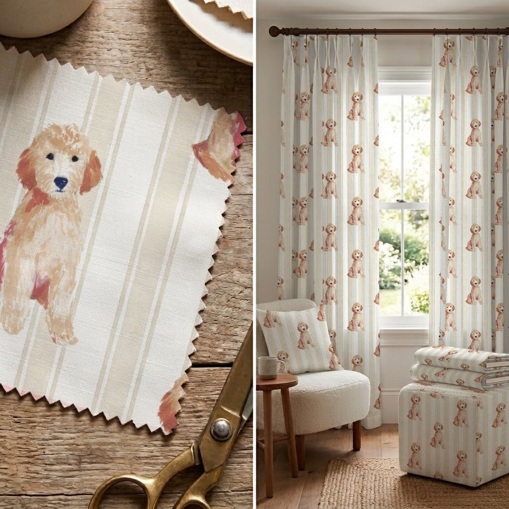Stripes and Doodles - Fabric - Linen Rowe