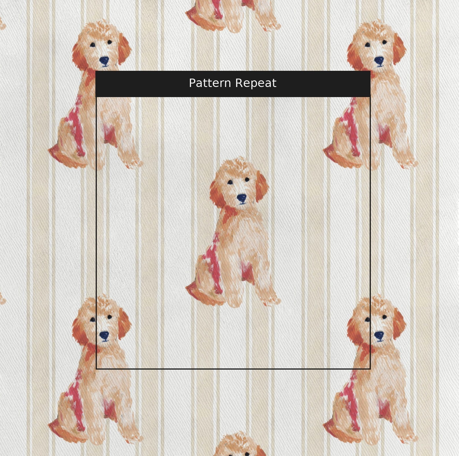 Stripes and Doodles - Fabric - Linen Rowe