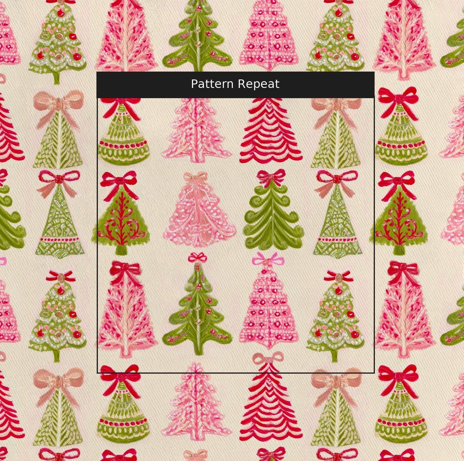Sugarplum Trees - Fabric - Linen Rowe