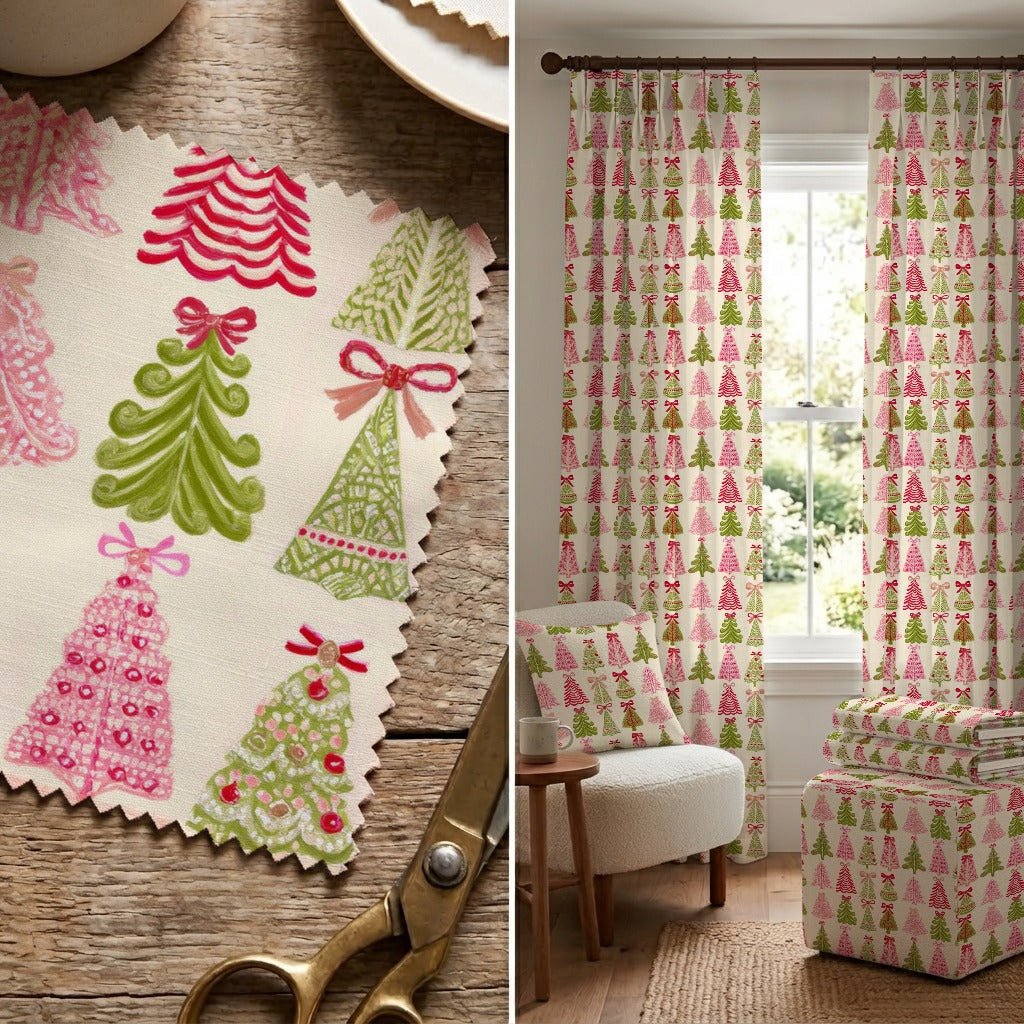 Sugarplum Trees - Fabric - Linen Rowe