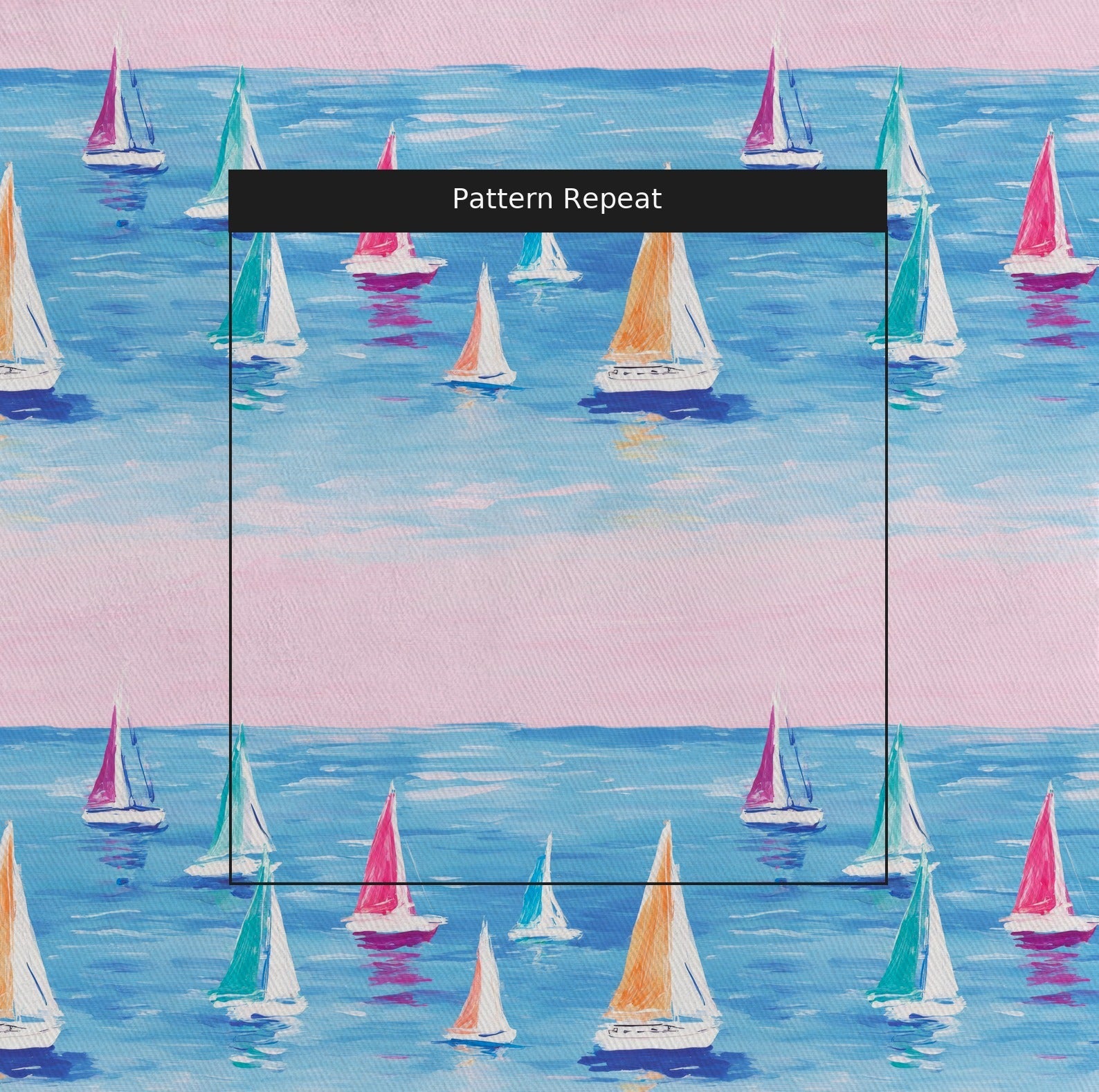 Summer Sailboats - Fabric - Linen Rowe