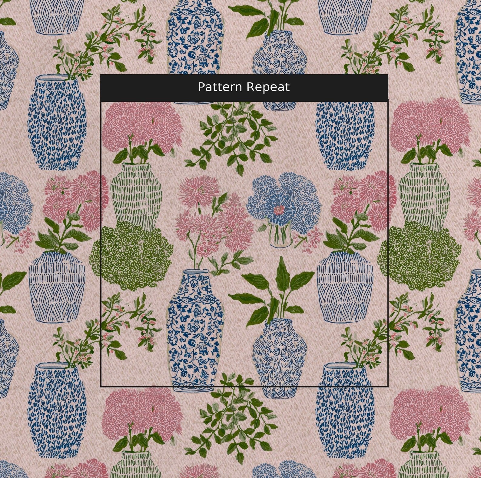 Summertime Vases - Fabric - Linen Rowe