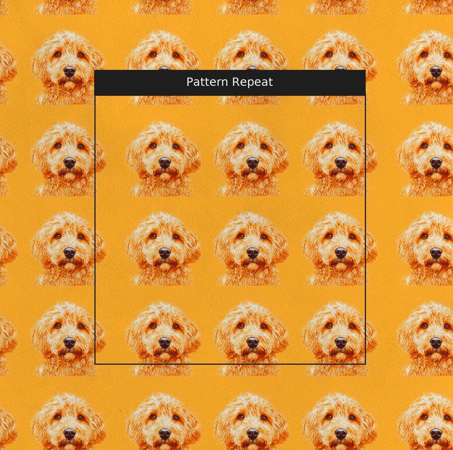 Sun Shine Goldendoodle - Fabric - Linen Rowe